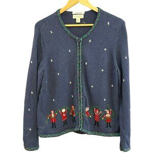 Appleseeds Limited Edition Petite Large Cardigan Winter Festival Embroidery